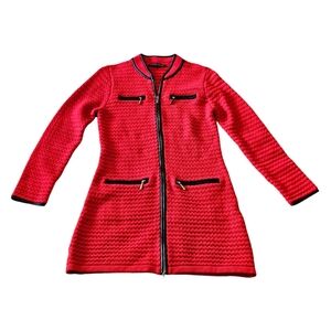 Vintage Boston Proper Red Cardigan Weater Coat Size S